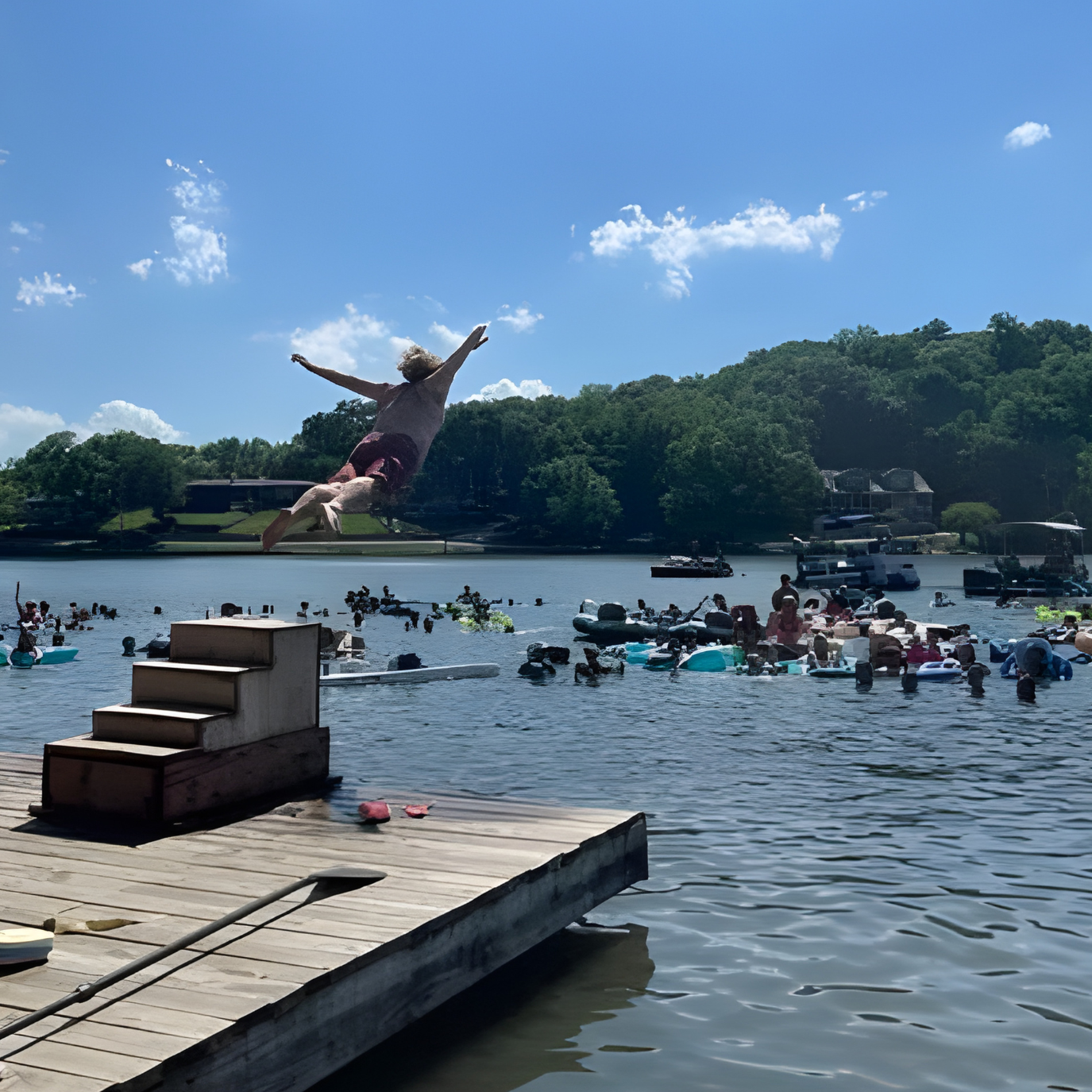 Belly flop at Lake of the Forest